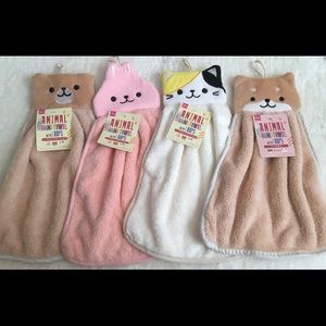 Animal Characters Hand Towels Set of 4